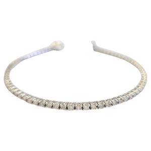 Pulsera de tenis con diamantes naturales de 1,92 quilates en oro blanco de 14 quilates