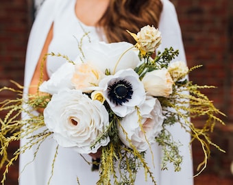 Aphrodite Paper Flower Wedding Bouquet in Petite