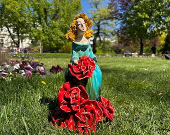 手作り陶器の女性彫刻セット、イスラエルの芸術フィギュア - Etsy 日本