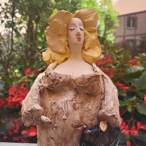 woman, handmade ceramic sculpture