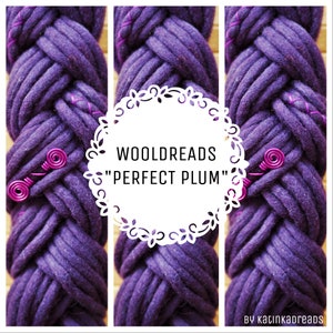 Wooldreads "Perfect Plum" - braids & accessories included -