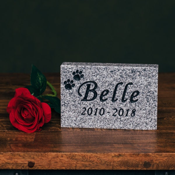 Granite 6x4x1  Custom Engraved Memorial Stone, dog memorial stone , grave marker, pet headstone, dog memorial, loss of a pet