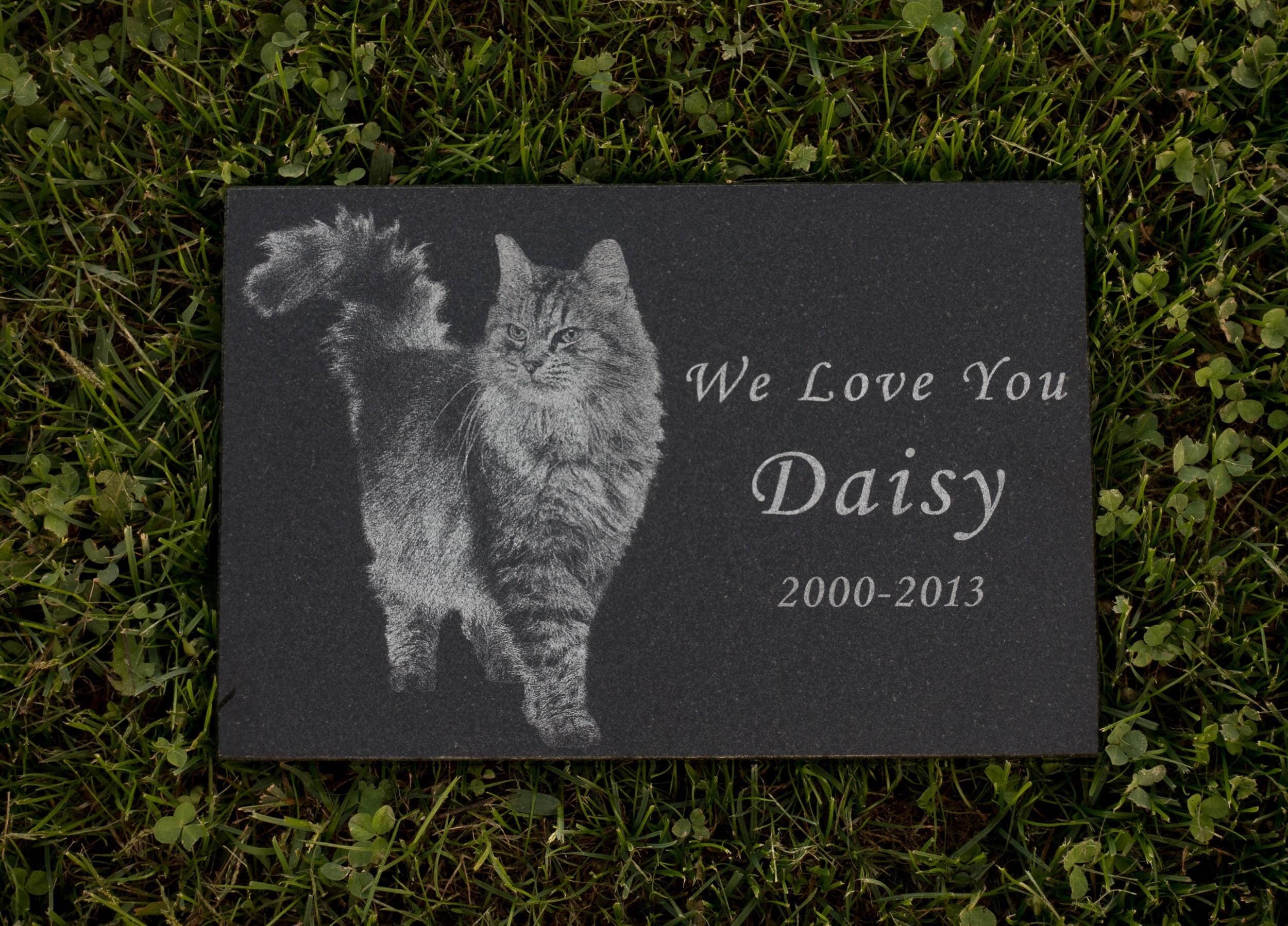 Granite Photo Pet Memorial Stone 8x12x1 ~ Free Shipping