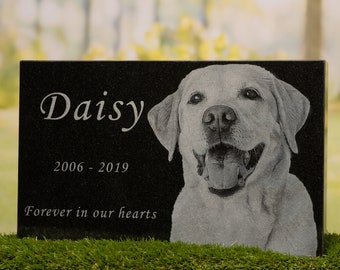 Photo Pet Memorial 10x16x2 Custom Engraved,  pet memorials, grave marker, pet headstone, dog memorial, pet memorial stone with photo