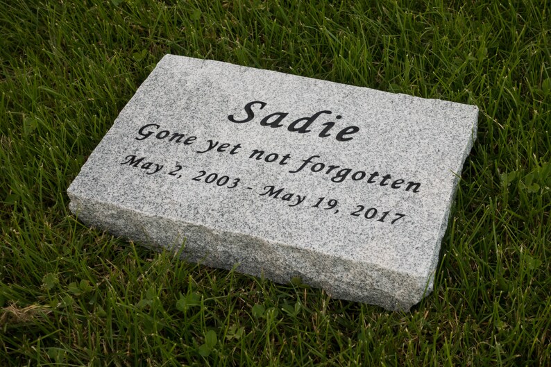 dog memorial stone Granite 12x8x2 Custom Engraved Pet Memorial Stone