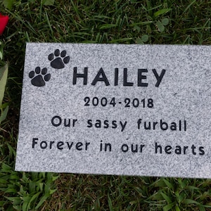 Granite 12x8x2  Custom Engraved Pet Memorial Stone, dog memorial stone, grave marker, pet headstone, dog memorial, loss of a pet
