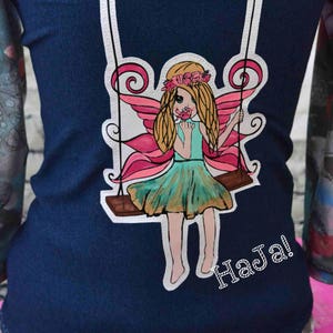 SVG DXF cut file set Swinging Girl svg Fusselfreies Butterflies svg