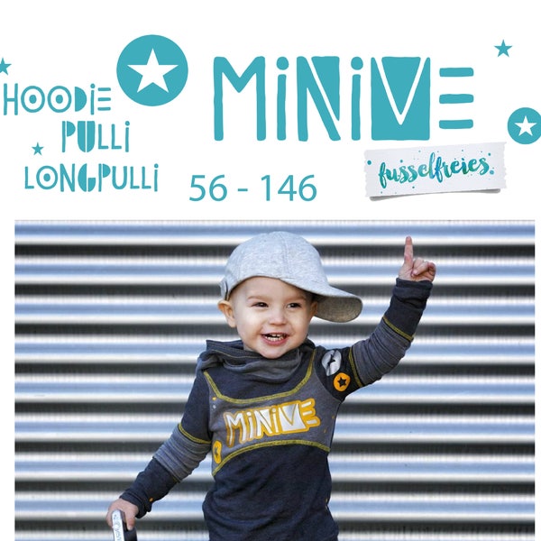 eBook "MiniMe" - Hoodie / Sweater Size 56 - 146 digital pattern for printing in A4 and A0 format (without layer) without seam allowances
