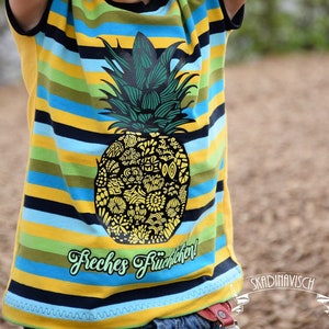 Plotterdatei Serie Freche Früchtchen Fusselfreies Ananas Erdbeere Kirsche Banane Apfel Früchte Mandala Boho Sommer