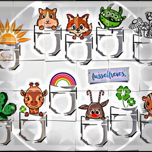 Taschentierchen Vol4 - Plotterdatei DXF SVG - Fuchs,  Hamster, Monster, Rentier, Tiger, Giraffe von Fusselfreies