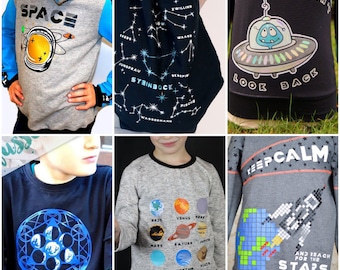 Plotter File Series in Space - Space Astronaut Rocket Zodiac Sign Earth Moon Sun Jupiter Mars Venus Uranus Pluto