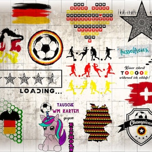 Plotterdatei Kombi-Serie Fußball Vol1 + Vol 2 Fusselfreies Tor Torwart Fußballspieler Stürmer Ball Schuss gelbe Karte Pfeife