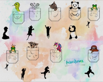 SVG DXF cut file Pocket Animals -