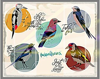 DXF SVG cut file Domestic German Birds by Fusselfreies