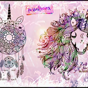 Plik ploterowy Boho Unicorn Vol3 + łapacz snów Unicorn od Fusselfreis
