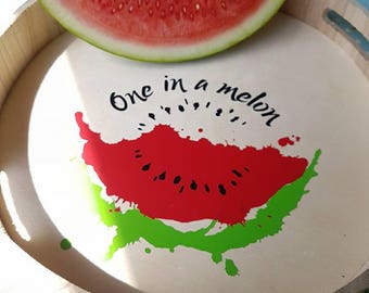 Plotterdatei "One in a melon" - Wassermelone Fusselfreies Frucht Früchte Sommer