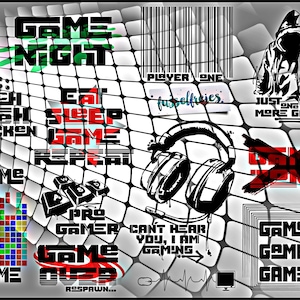 SVG DXF cut file Gaming - Gamer, Game over, Headphones by Fusselfreies