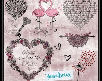 Plotter File Series Valentine's Love Vol2 Lint Free Valentine's Day Love Flower Rose