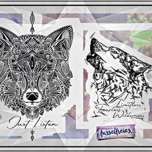 SVG DXF cut file Wolves 3.0 Wolf Masterpiece by Fusselfreies image 1