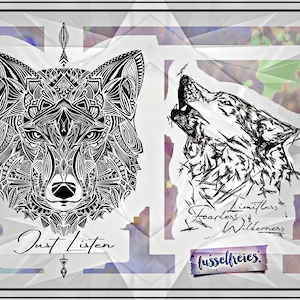 SVG DXF cut file Wolves 3.0 Wolf Masterpiece by Fusselfreies image 1