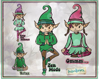 SVG DXF cut file The Imps - Winter & Cristmas  gnome, goblin by Fusselfreies