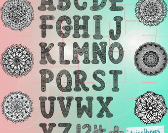 Plotter File Series Lint-Free Alphabet - Mandala Style ABC