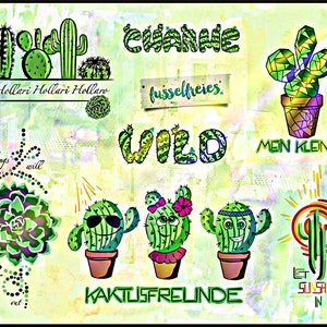 Kleiner grüner Kaktus - Kakteen Plotterdatei Serie DXF SVG von Fusselfreies