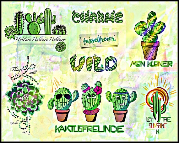 Kleiner grner Kaktus - Kakteen Plotterdatei Serie DXF SVG von Fusselfreies  - Etsy sterreich