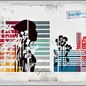 Flower Stripes - Plotterbestand DXF SVG door Fusselfreie