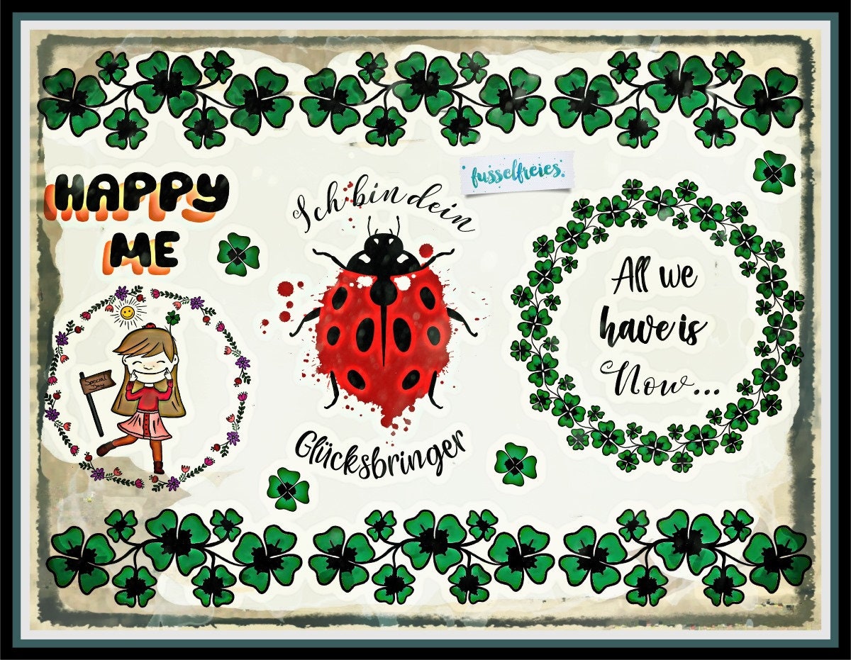 4 Leaf Clover Smiley - Etsy