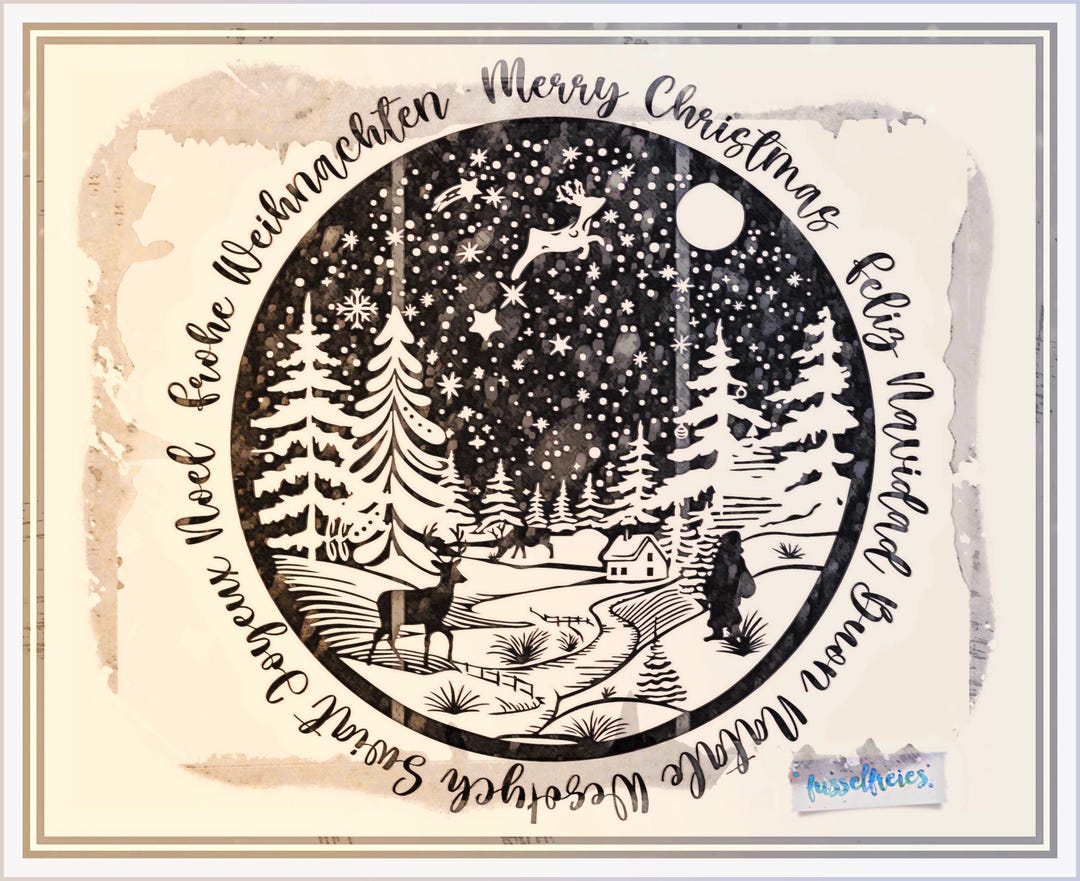 SVG DXF Cut File Winter Wonderland by Fusselfreies (advent Calendar ...