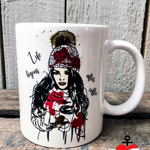 SVG DXF cut file set Coffee To Go Watercolor Style Fusselfreies tea punch mulled wine winter autum scarf bobcap image 7