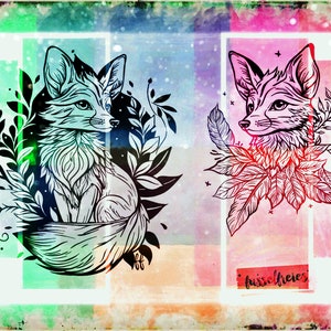 Little Fox Vol3 - fichier traceur DXF SVG modèle de traceur mandala animaux de la forêt non pelucheux