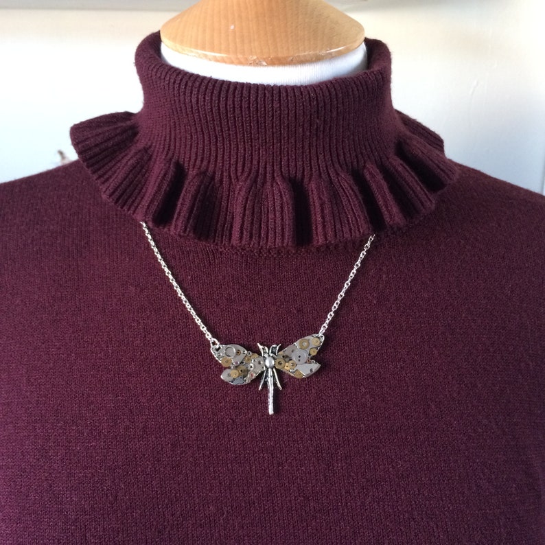 Apopo Steampunk Dragonfly Pendant Necklace - 22\" Chain With 3\" Pendant - Gothic Industrial Sweater Necklace - View #5