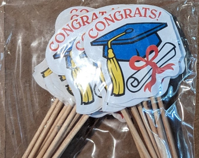 Graduation Cap Cupcake Party Picks (24)