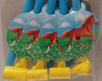 My Horse Blowouts Party Favors (8) - Pony Birthday Party Supplies
