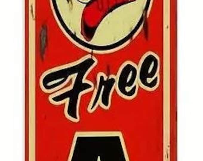 Texaco Fire Chief Gasoline Free Air Metal Sign - 15.75x4 Inch