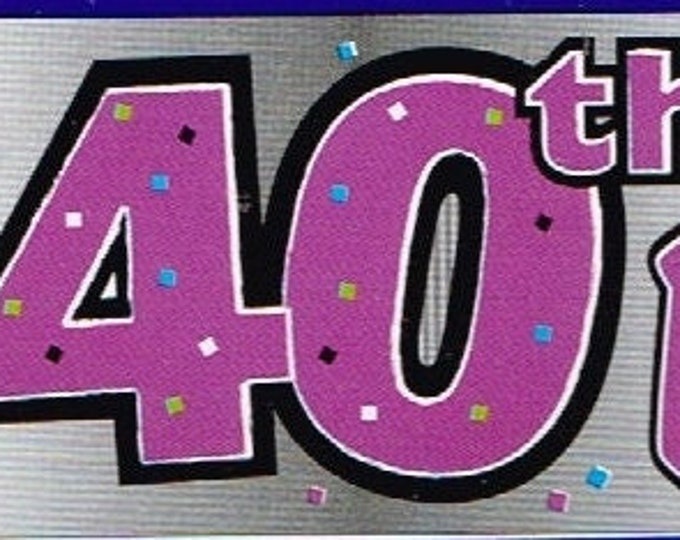 Happy 40th Birthday Party Banner