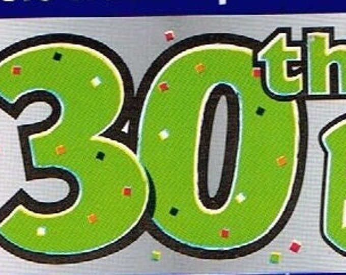 Happy 30th Birthday Party Banner