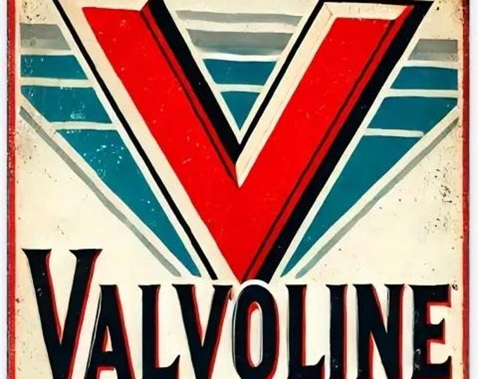 Valvoline Motor Oil Metal Sign - 8x12 Inch