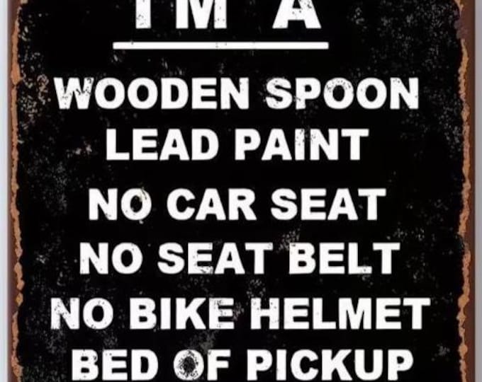 I'm A Survivor - Rustic Style Surviving Growing Up Gen X Metal Sign - 8x12 Inch