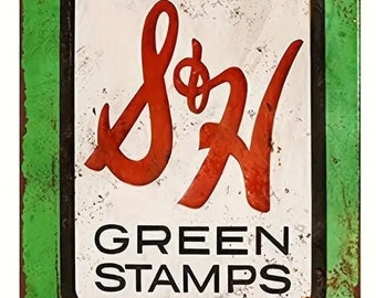 S&H Green Stamps Metal Sign - 8x12 Inch