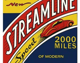 Streamline Motor Oil Metal Sign - 8x12 Inch