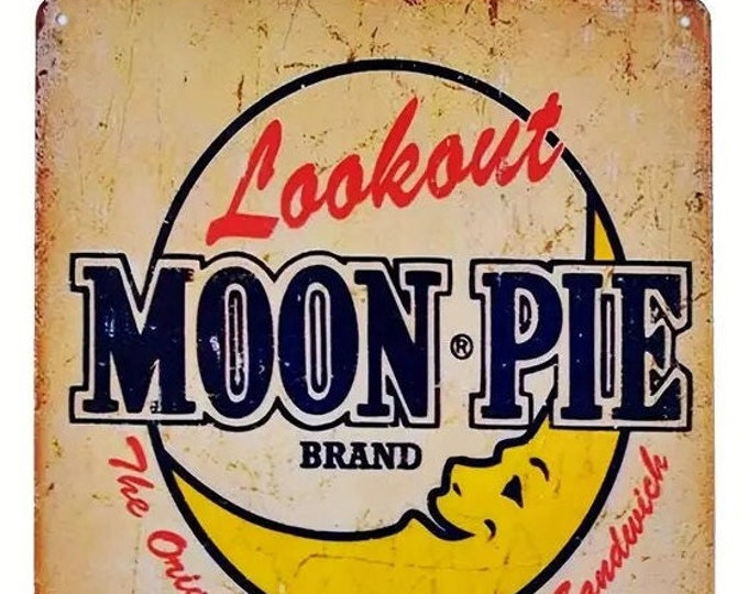 Moon Pie 5 Cents Retro Style Metal Sign - 8x12 Inch