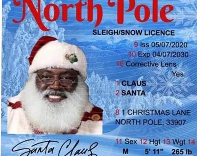 Santa Claus Driver's License