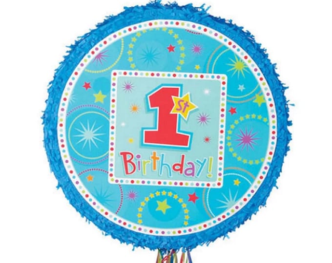 BOYS 1st Birthday Pull String Pinata