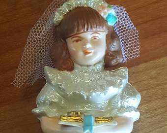 Wilton Communion GIRL Cake Topper - Religious Party Cake Decoration Supplies