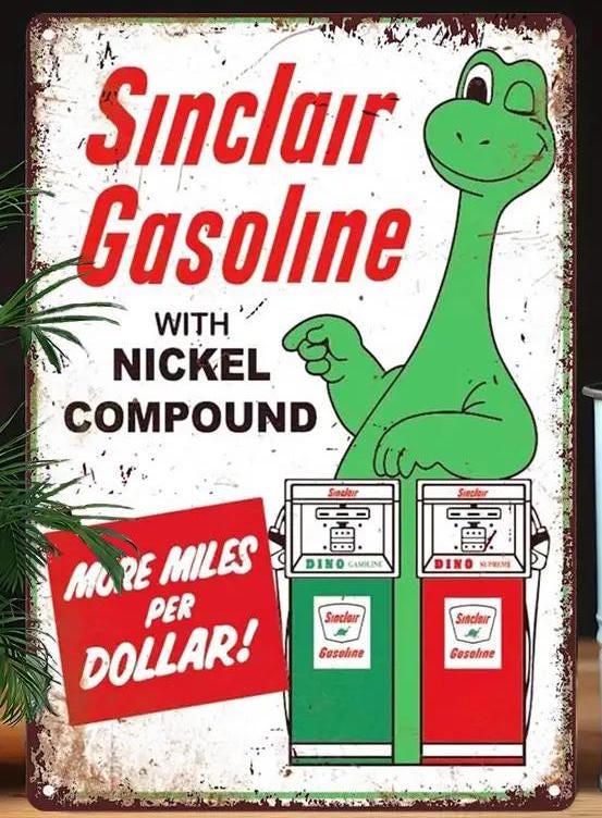 Sinclair Gasoline Gas Station Tin Sign - 8x12 Inch