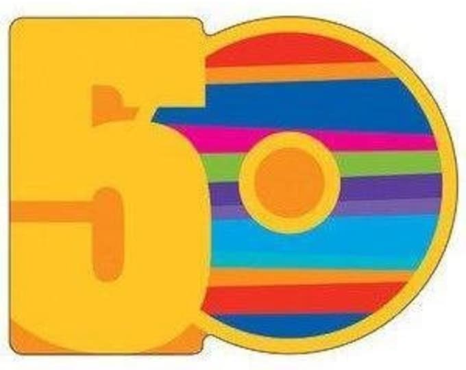 Birthday Stripes Age 50 Invitations (8)