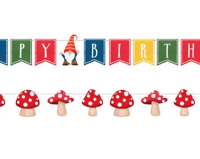 Gnome Happy Birthday Banner Kit - Includes 2 Banners
